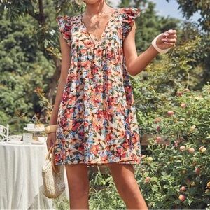 SHEIN ruffle floral dress